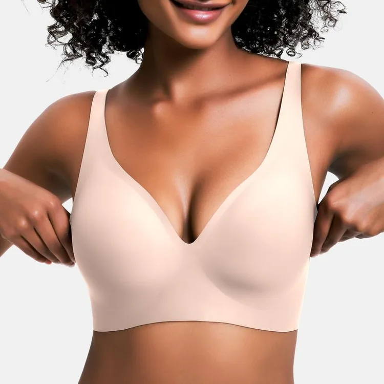 Jelly Wireless Womens Comfortable Push Up Bra, image 1